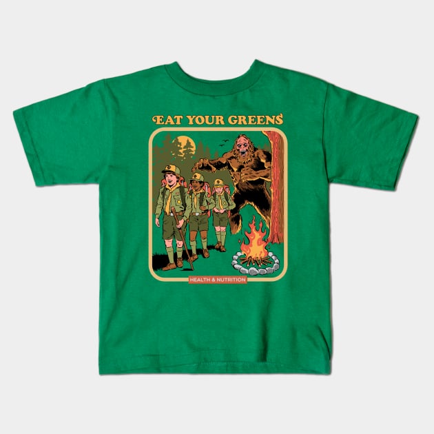 Eat Your Greens Kids T-Shirt by Steven Rhodes